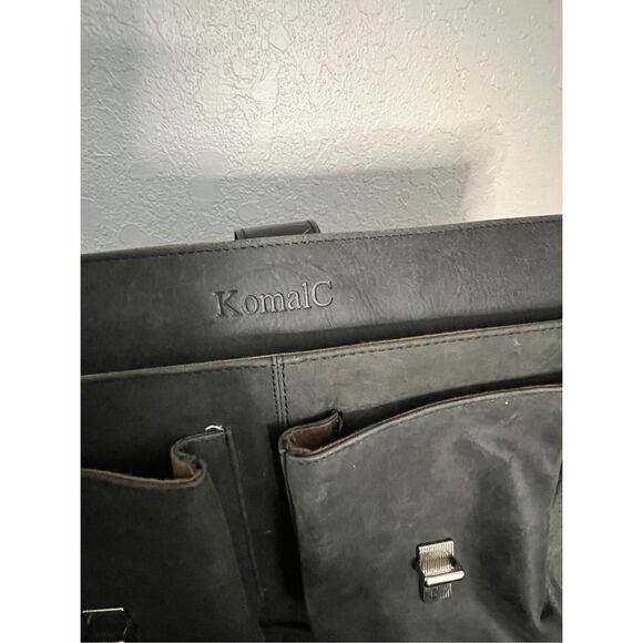 KomalC 16 Inch Leather briefcase Laptop Messenger Bags - Picture 3 of 8